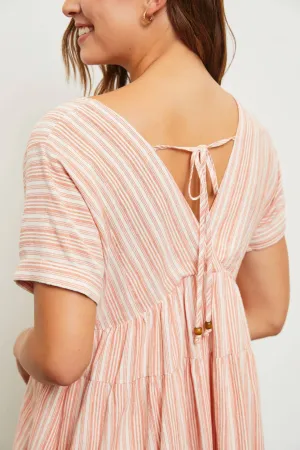 V-NECK TIER DRESS