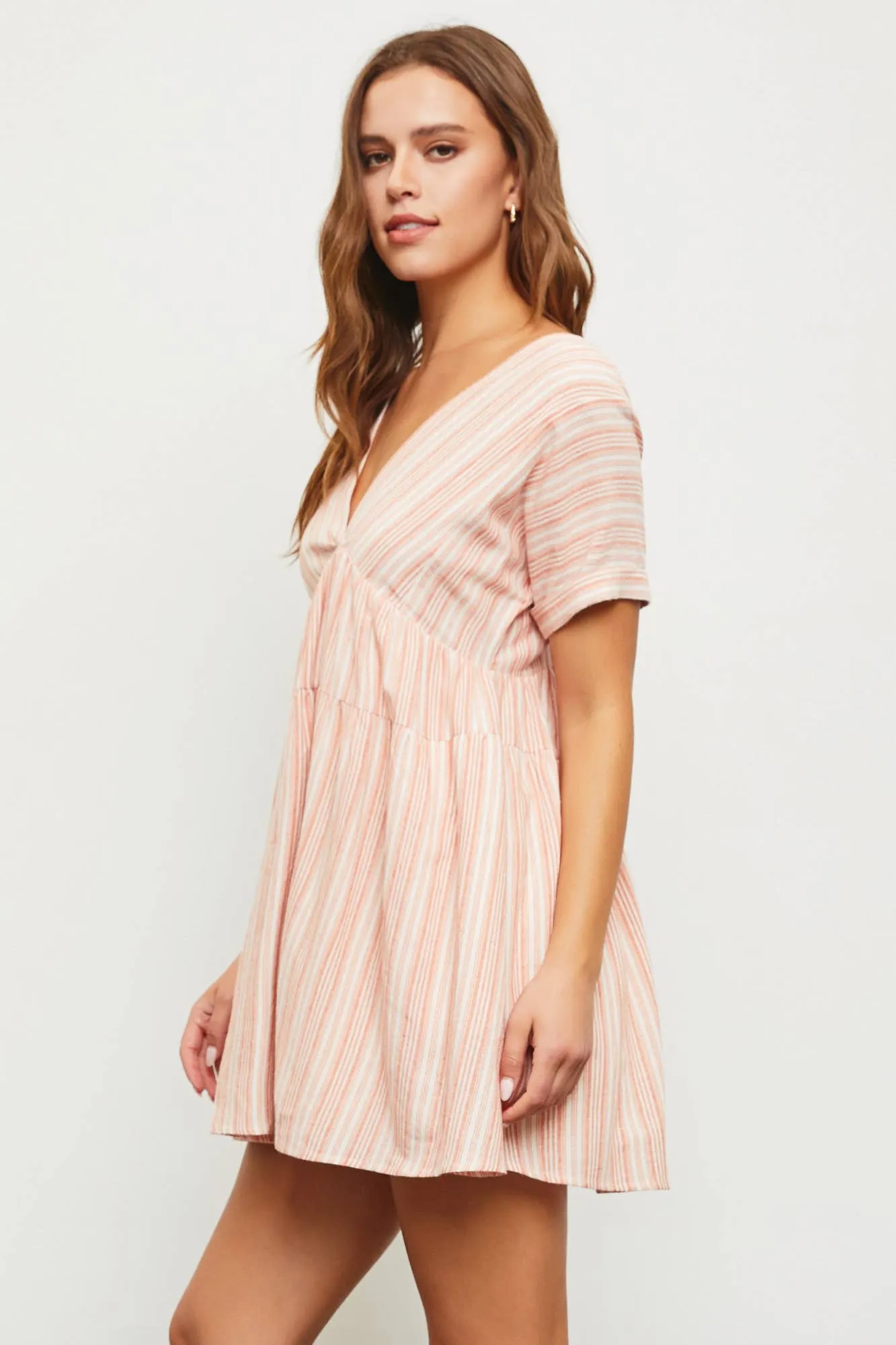 V-NECK TIER DRESS
