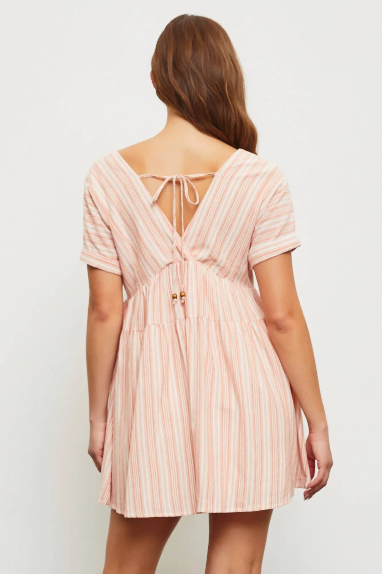 V-NECK TIER DRESS