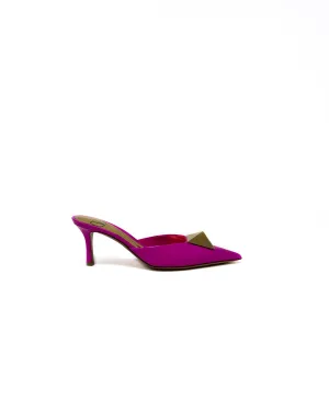 Valentino Size 35 Single Roman Stud Pointed Toe Mule