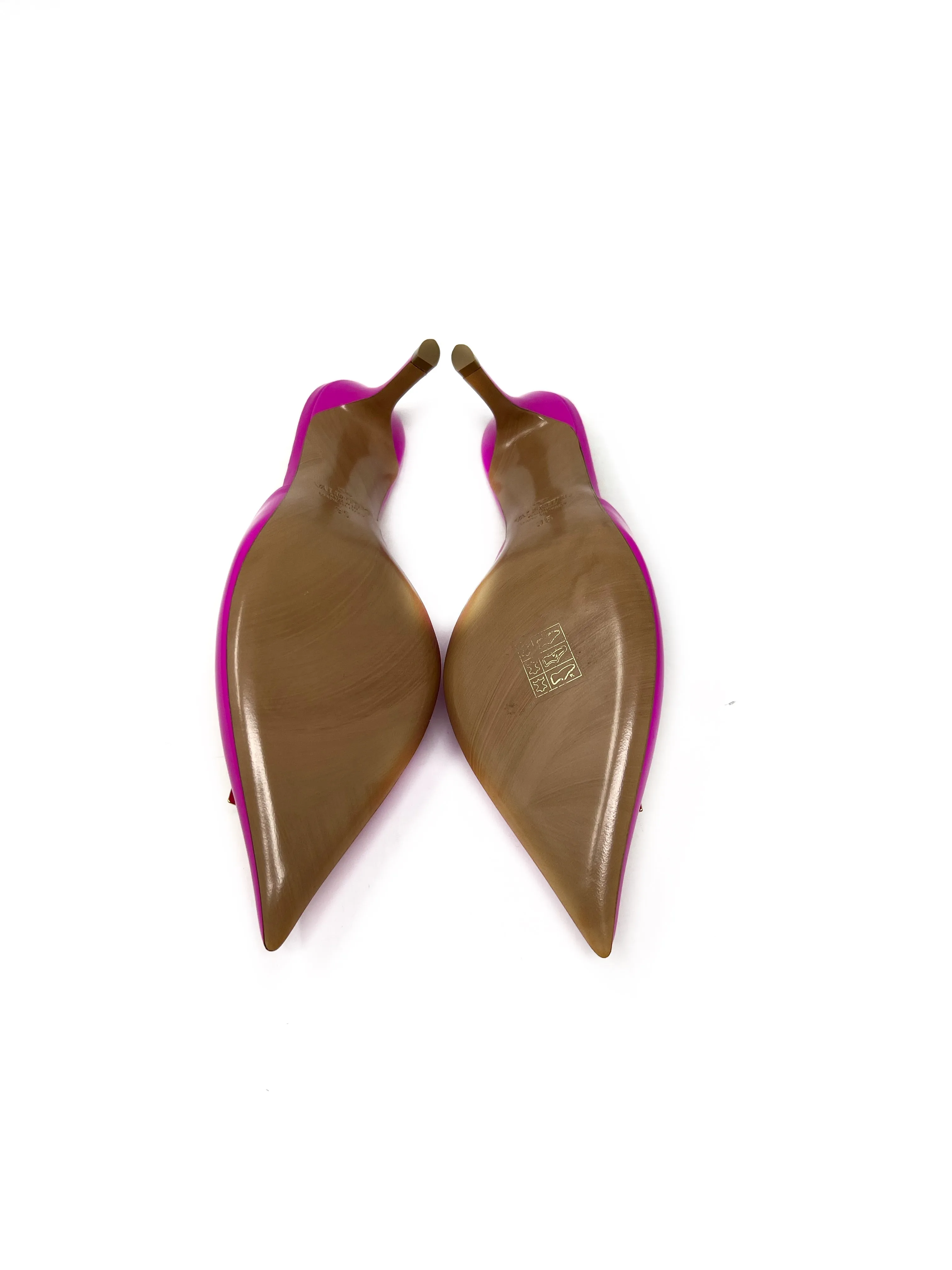 Valentino Size 35 Single Roman Stud Pointed Toe Mule