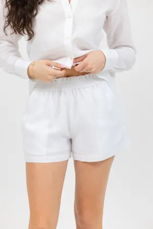 Venice Linen Short - White