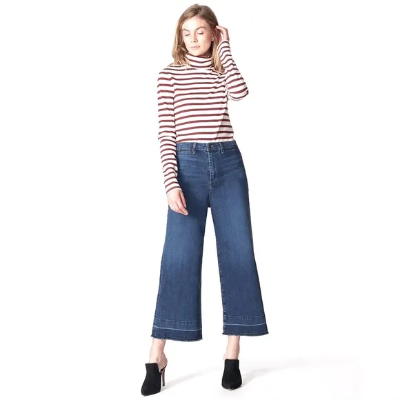 Veronica Beard Ali 11” Gaucho Jean - Vintage Wash