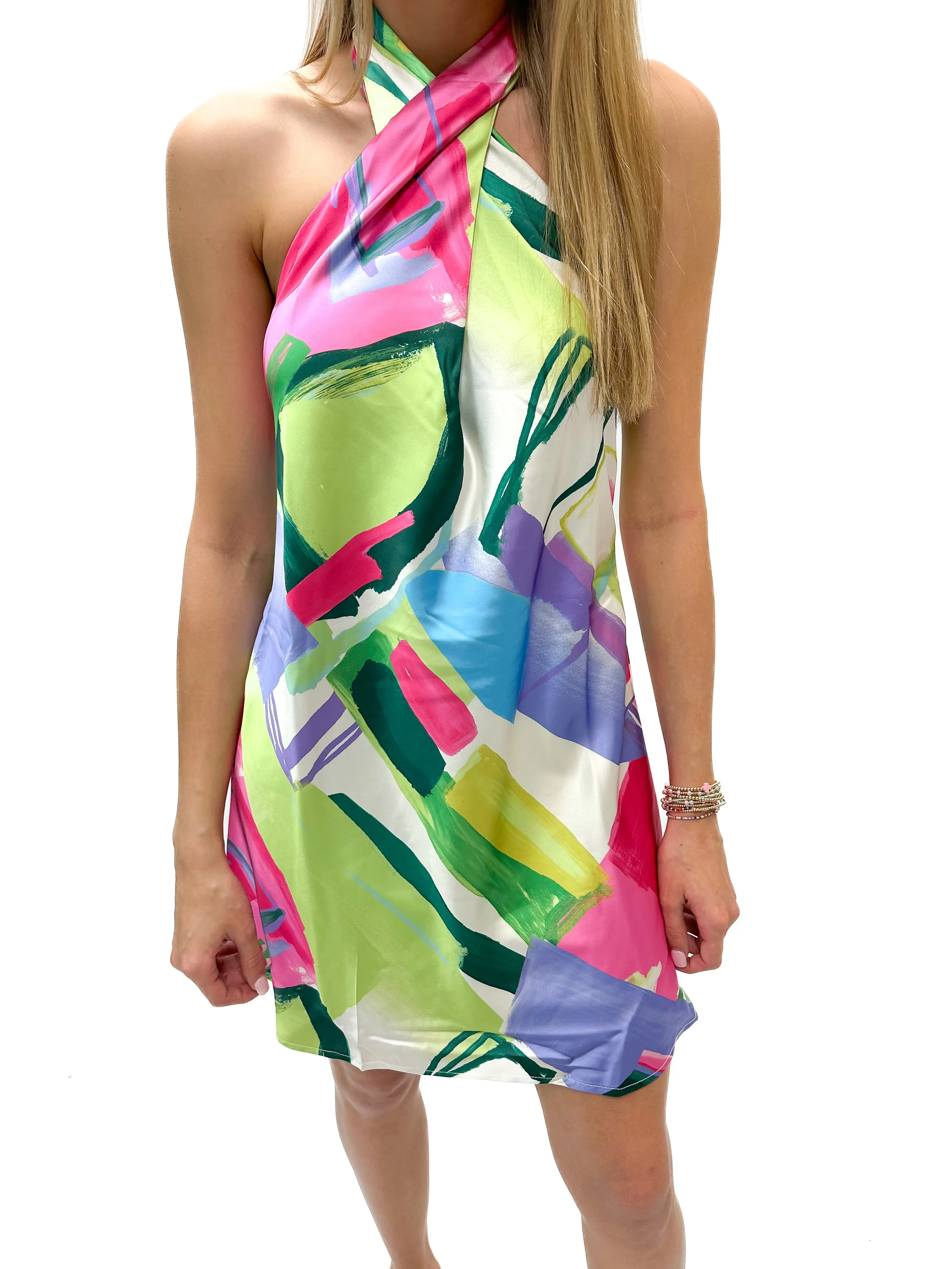 Victoria Dress - Abstract Paint