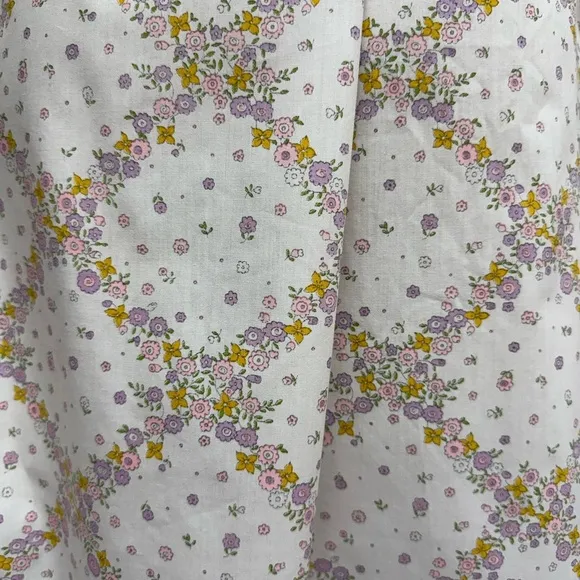 Vintage 60s Lightweight Floral Print Belted Robe, S/M Fit