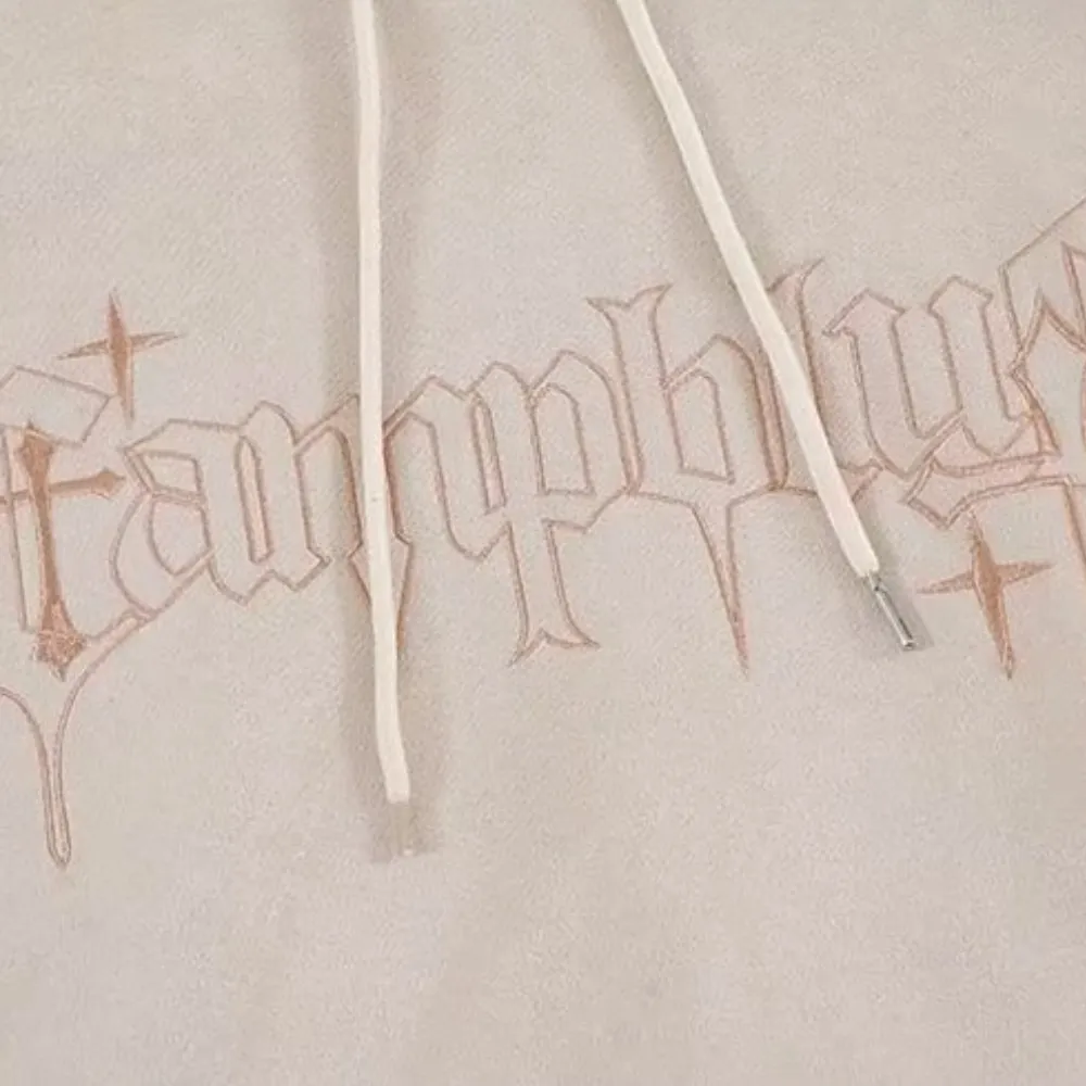 Vintage Cross Graphic Suede Hoodie