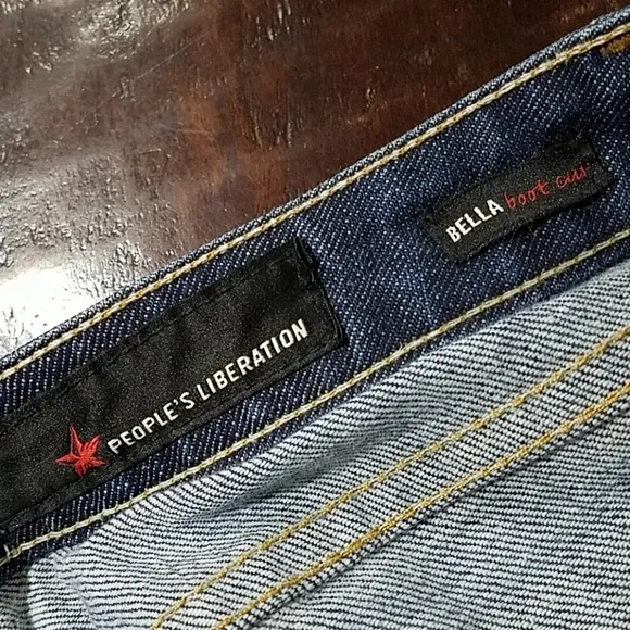 VINTAGE PEOPLE'S LIBERATION BELLA BOOT CUT DENIM JEANS SIZE 27