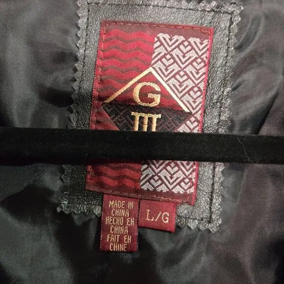 Vintage Womens L Black Leather Vest Full Zip Grunge Goth Chic Biker Motorcycle