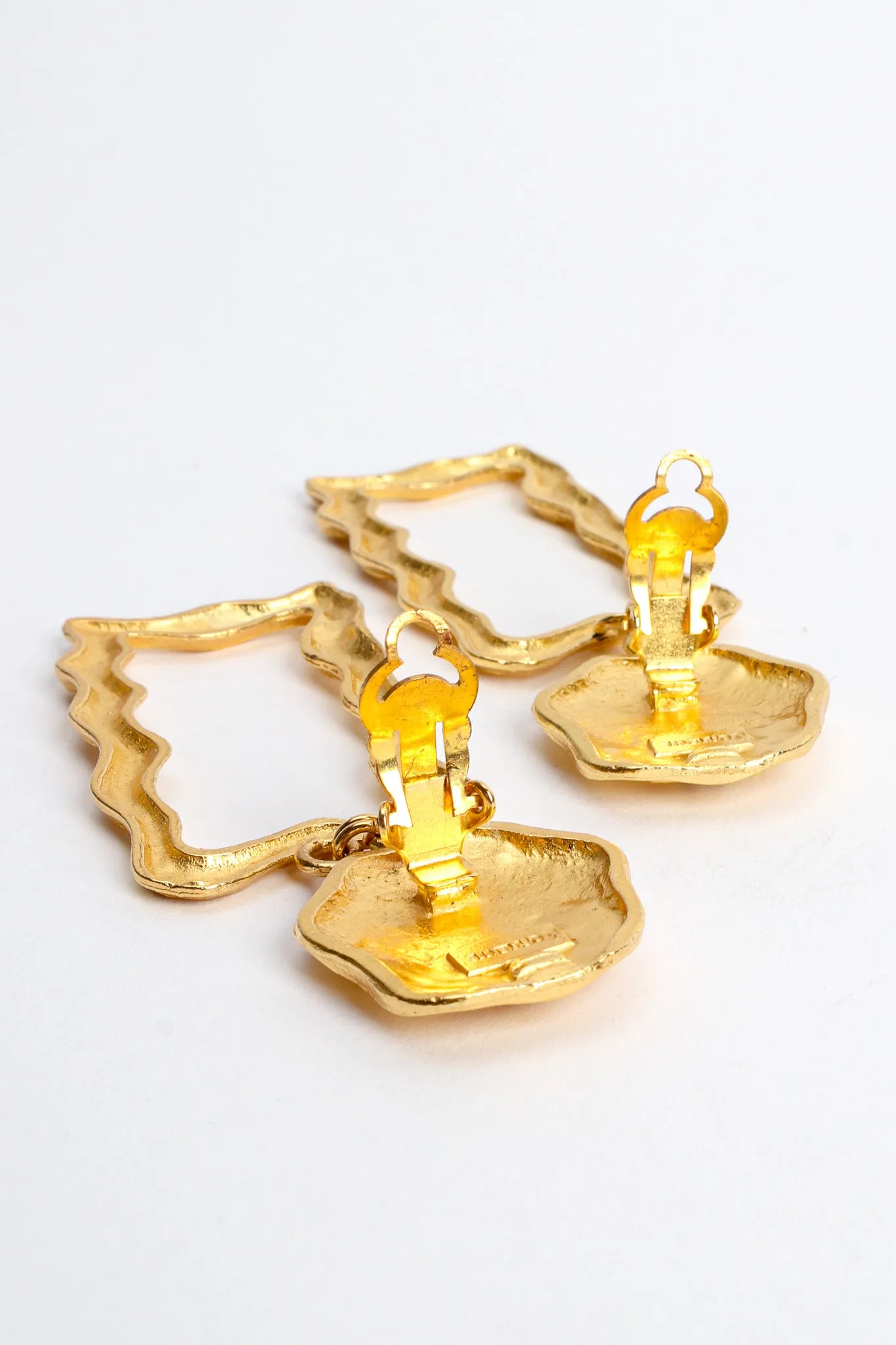 Wavy Frame Drop Earrings
