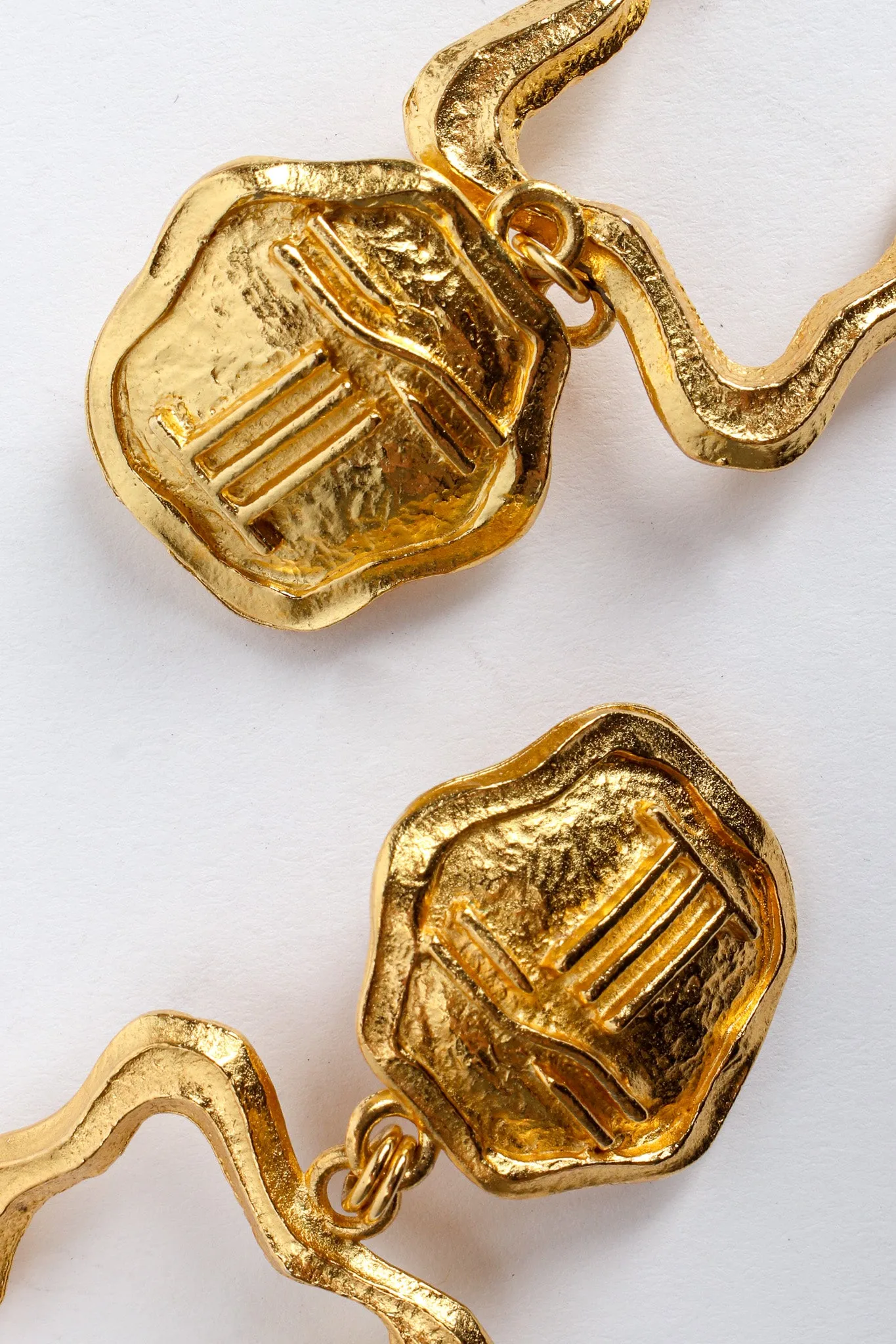 Wavy Frame Drop Earrings