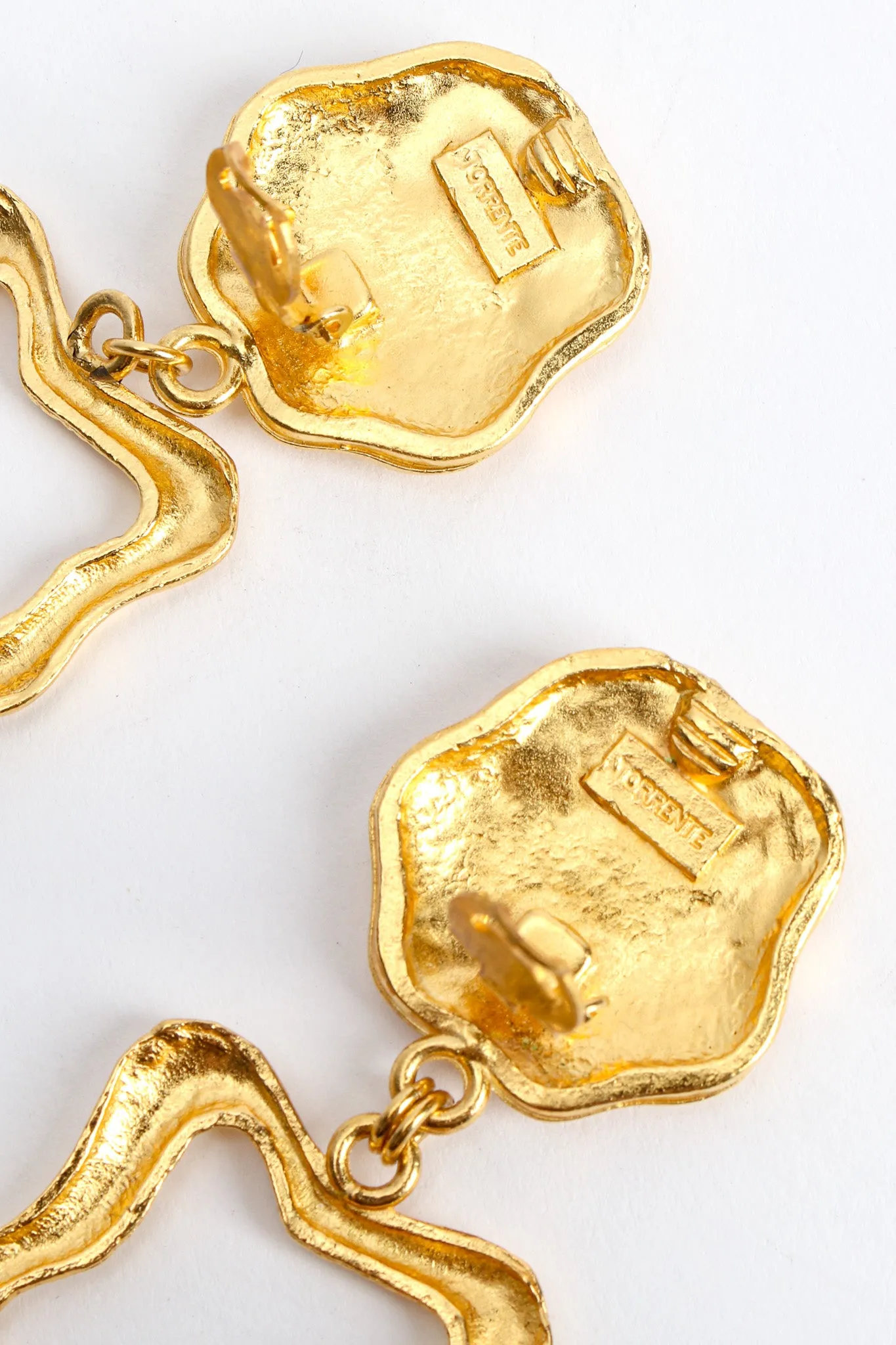 Wavy Frame Drop Earrings