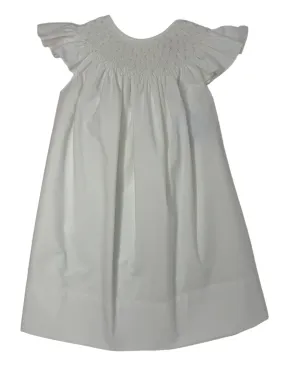 White Catherine Pearl Smocked Dress