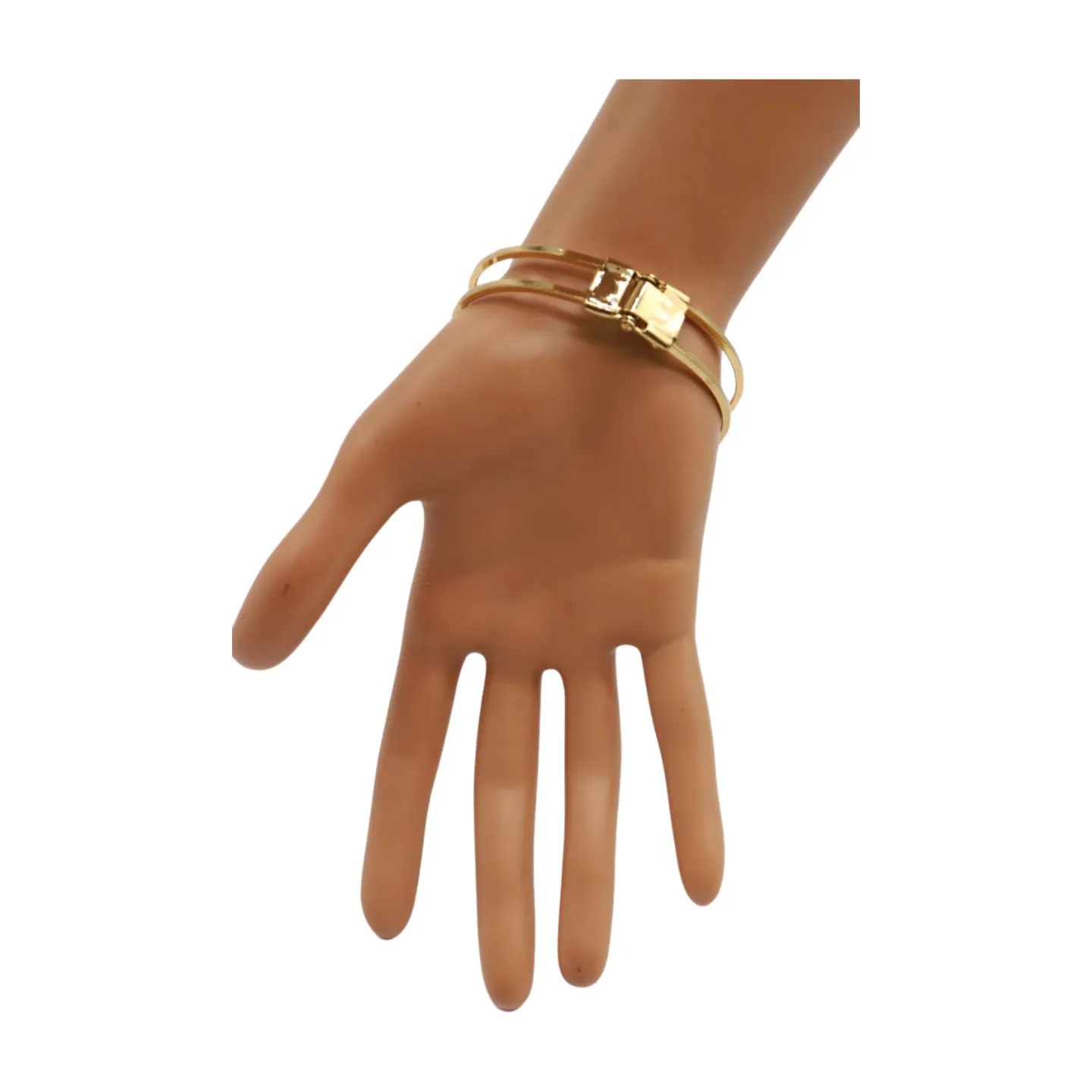 Women Gold Metal Cuff Bracelet Bling USA Flag Kiss Lips