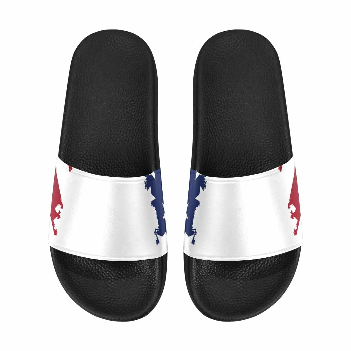Womens Slide Sandals - Stars and Stripes Print