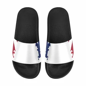 Womens Slide Sandals - Stars and Stripes Print