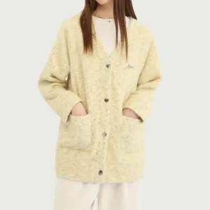 Women's Suede Ball Knit Cardigan