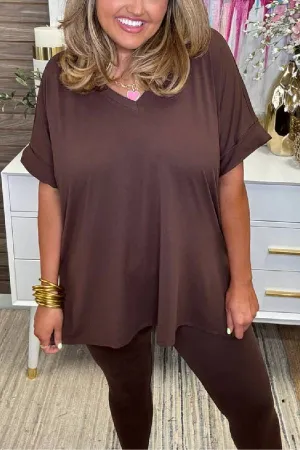 Women's Ultra Comfy Short Sleeve Tee and Legging Set (Buy 2 Free Shipping)