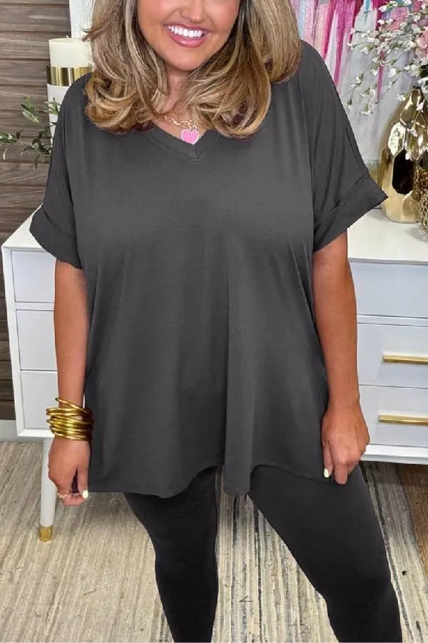 Women's Ultra Comfy Short Sleeve Tee and Legging Set (Buy 2 Free Shipping)