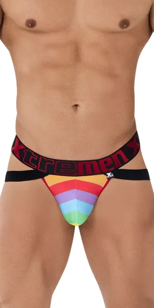 Xtremen 91083 Microfiber Pride Jockstrap Red