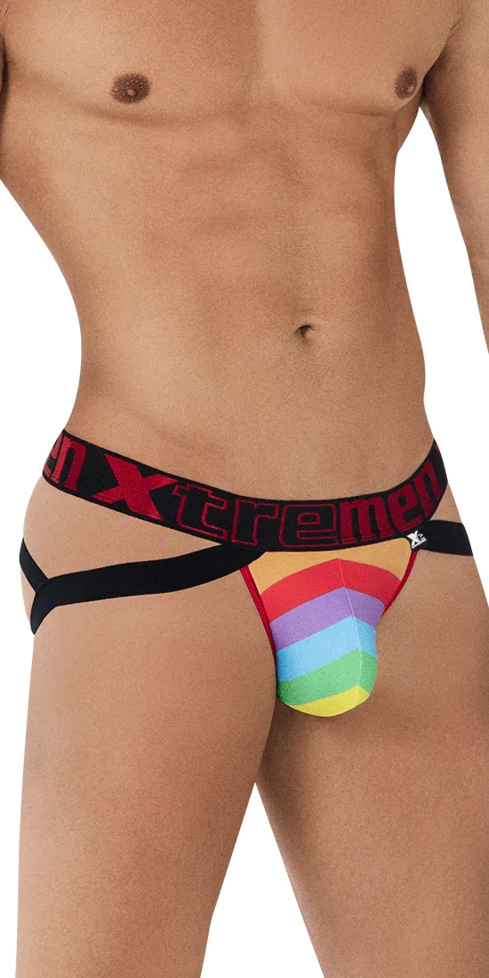 Xtremen 91083 Microfiber Pride Jockstrap Red