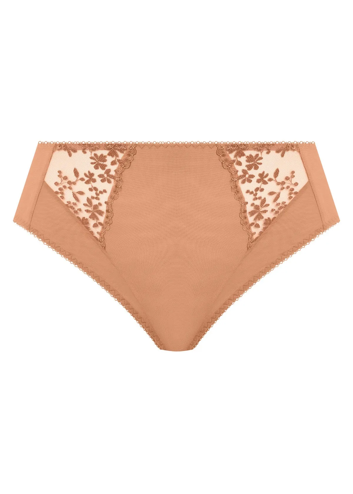 Zarla High Leg Brief In Café Au Lait - Elomi