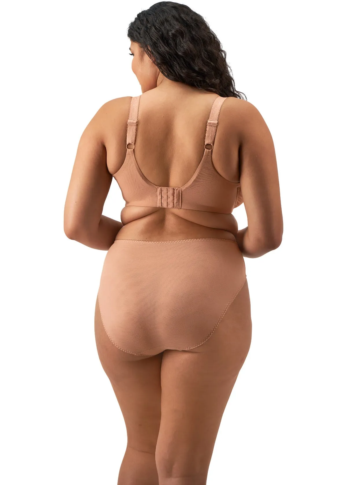 Zarla High Leg Brief In Café Au Lait - Elomi